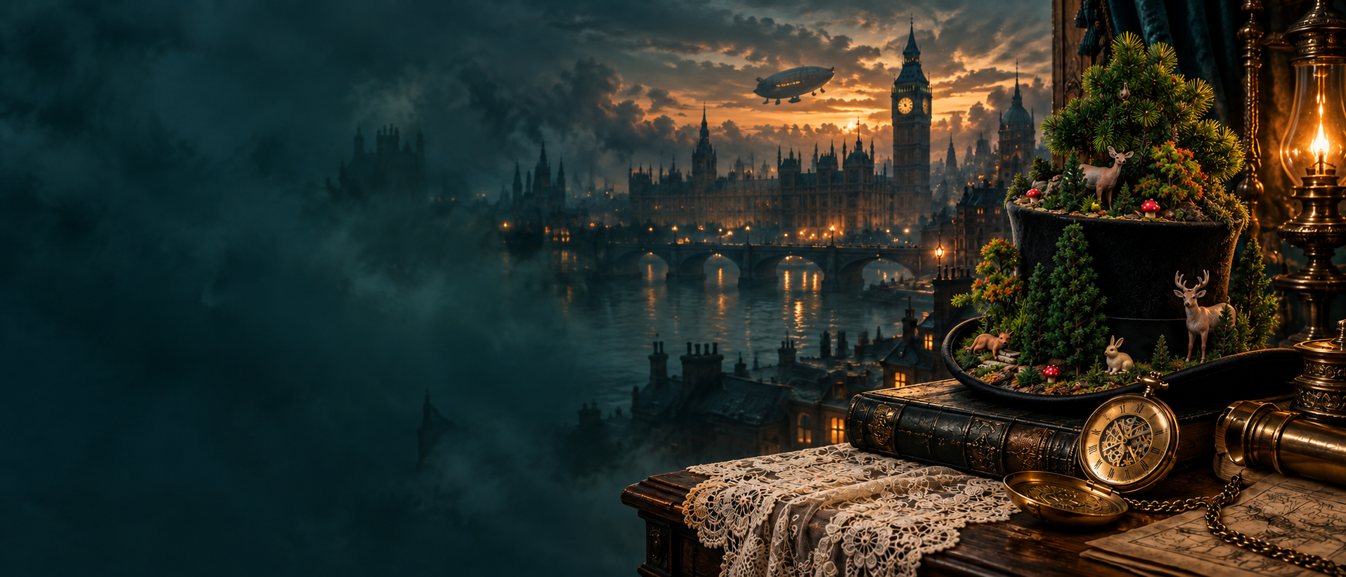 wallpaper-forest Sophias Kabinett – Steampunk-Theme für Nextcloud 34 zum Download